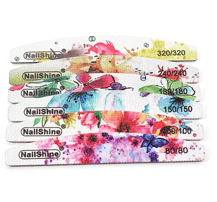 10 Pcs Nail File, Emery Board Nail Files for Acrylic Nails and Natural Nails, Double Sided Fingernail File Gel Nail Reusable