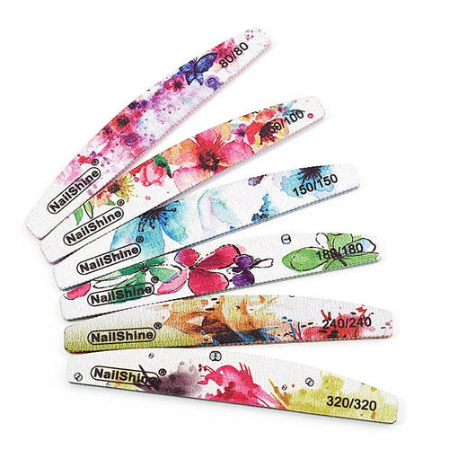 10 Pcs Nail File, Emery Board Nail Files for Acrylic Nails and Natural Nails, Double Sided Fingernail File Gel Nail Reusable