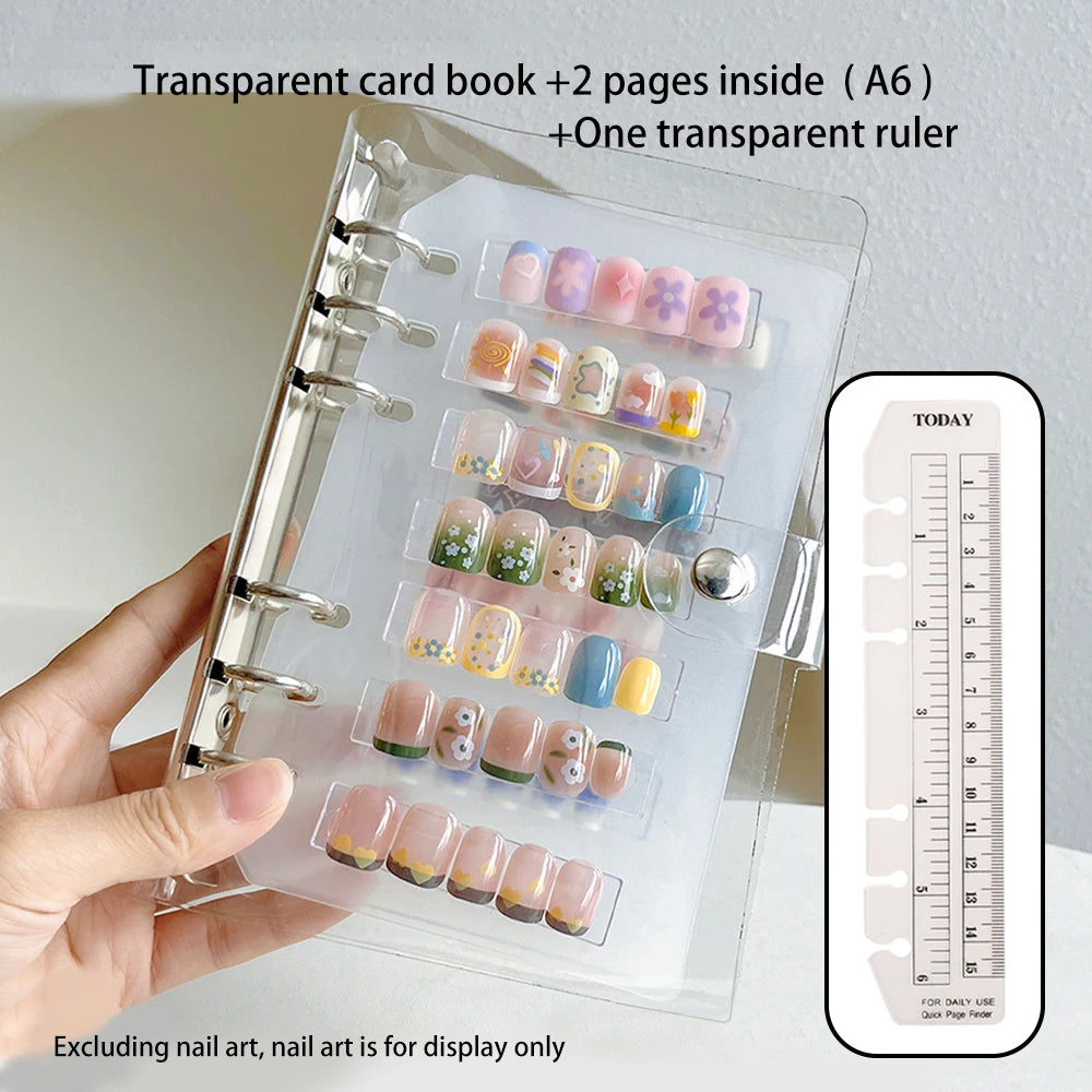 Nail Art Piece Storage Book Large Capacity Exhibition Photo Album Card Clip Display Board DIY Simple Album Storage Book