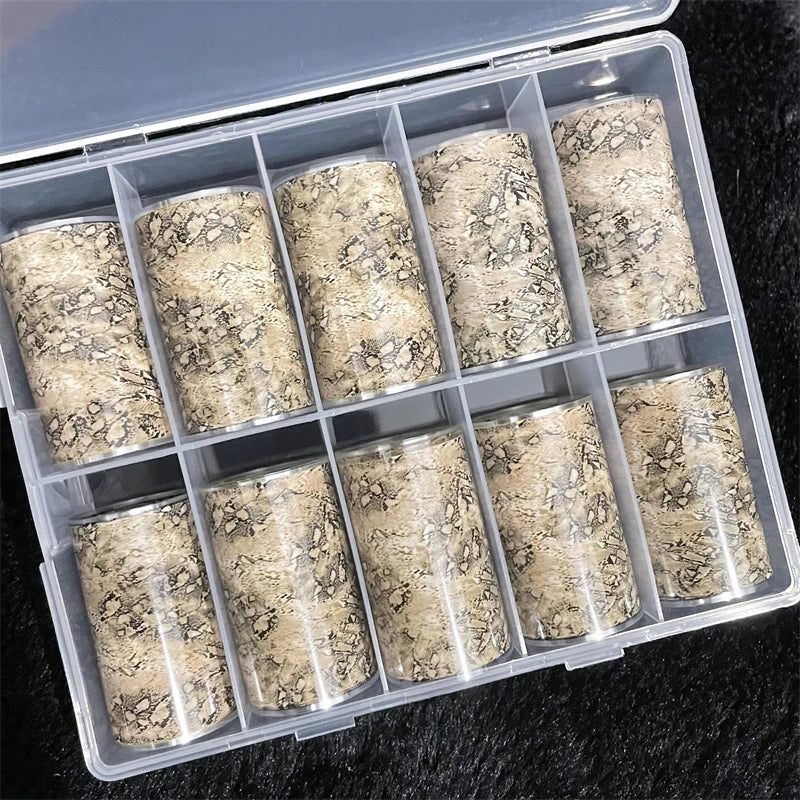 1 Box Multiflora Rose Nail Foils for Transfer Paper Flowers Stickers Sliders Nails Wraps DIY Floral Rosa Nail Art Decorations