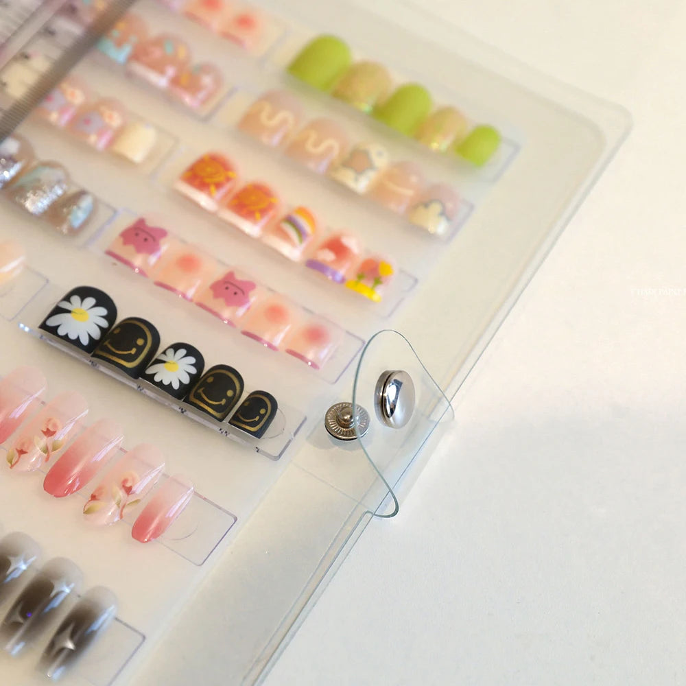 Nail Art Piece Storage Book Large Capacity Exhibition Photo Album Card Clip Display Board DIY Simple Album Storage Book