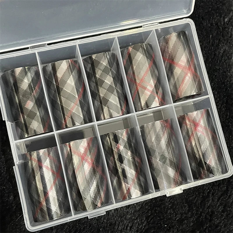 1 Box Multiflora Rose Nail Foils for Transfer Paper Flowers Stickers Sliders Nails Wraps DIY Floral Rosa Nail Art Decorations