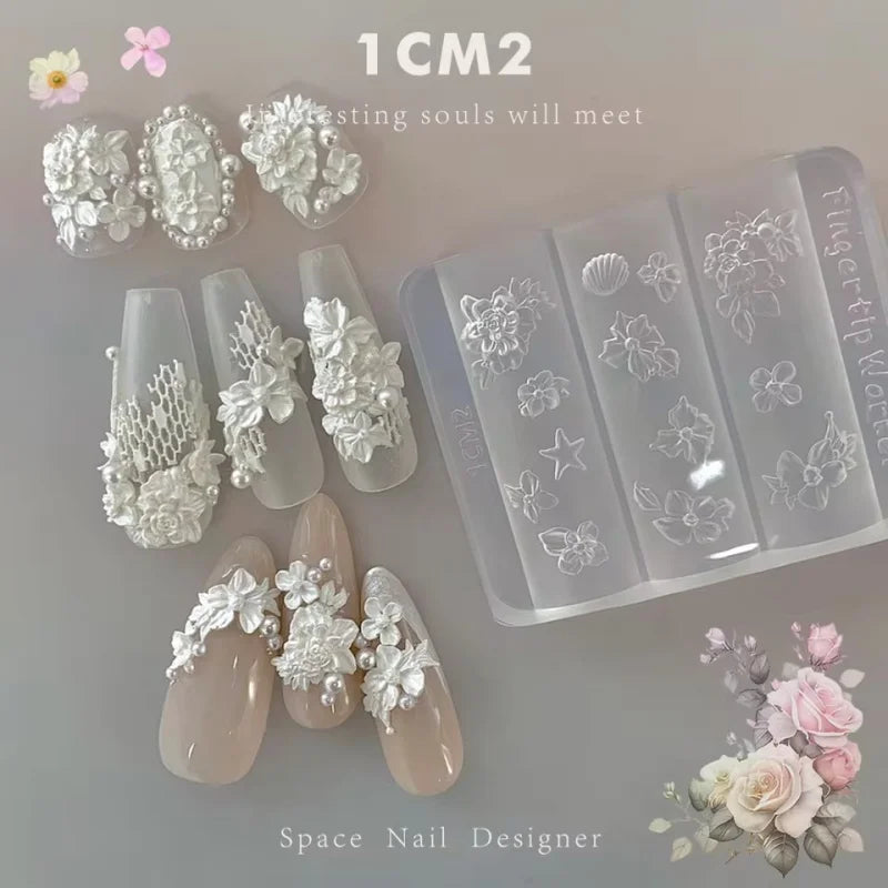 3D Butterfly Flower Gel Nail Art Mold Arts Resin Petal Molds for Accessories Supplies Flowers Silicone Tools Grace Nails Style