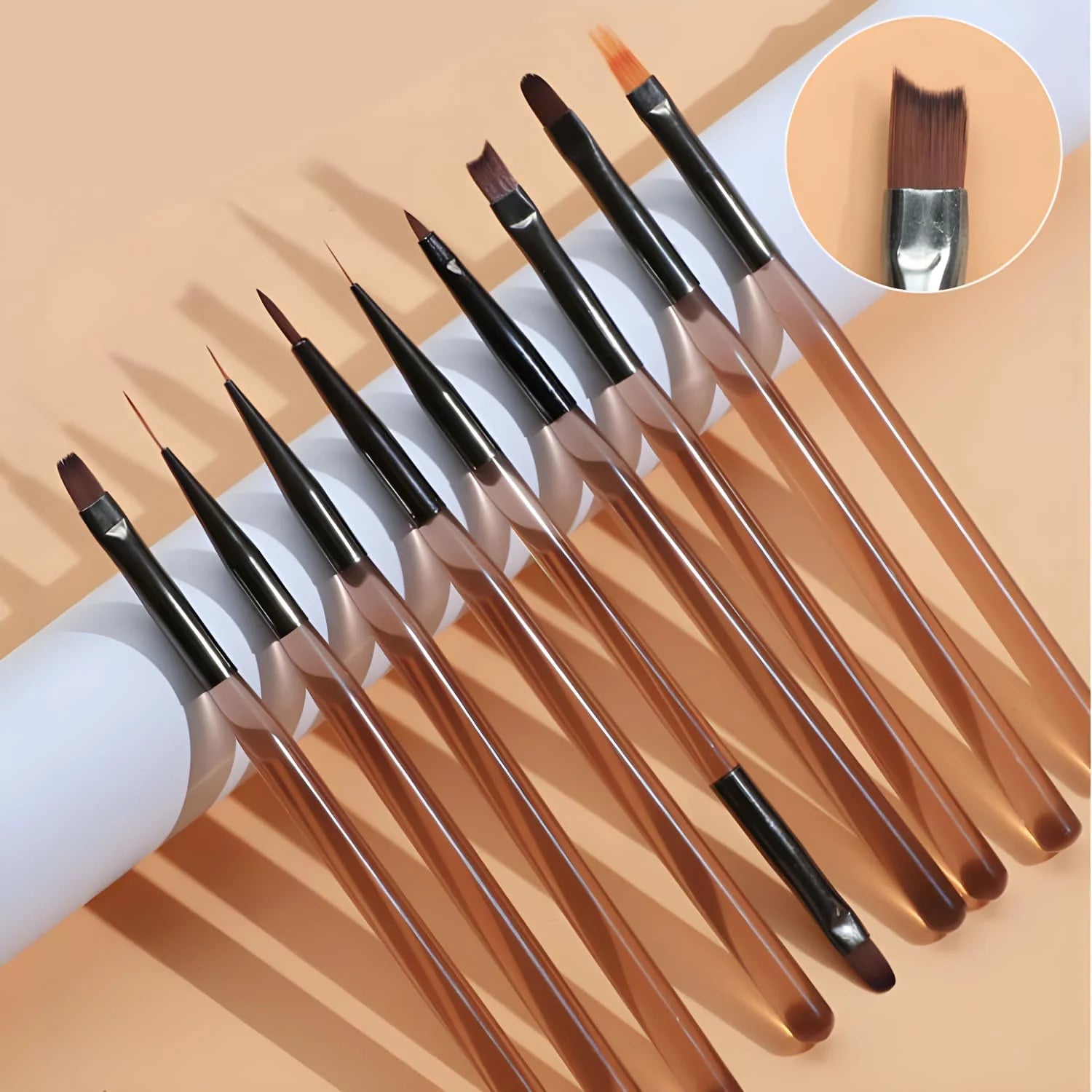 9-Piece Nail Art Design Gel Brush Set