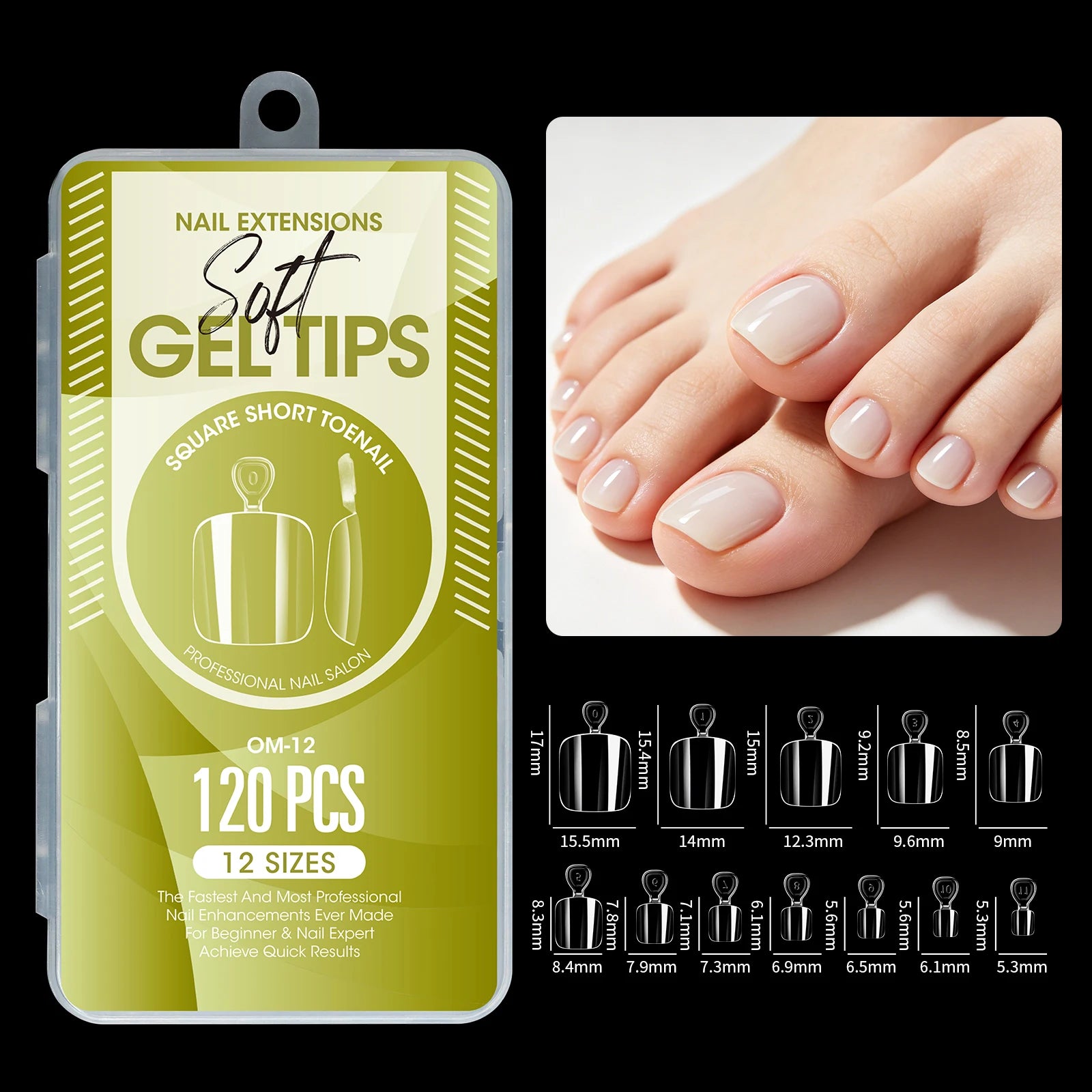 120Pcs Short Almond Soft Gel Nail Tips Pre Etched Half Matte Clear Full Cover False Acrylic Nail Extensions DIY Salon Manicure