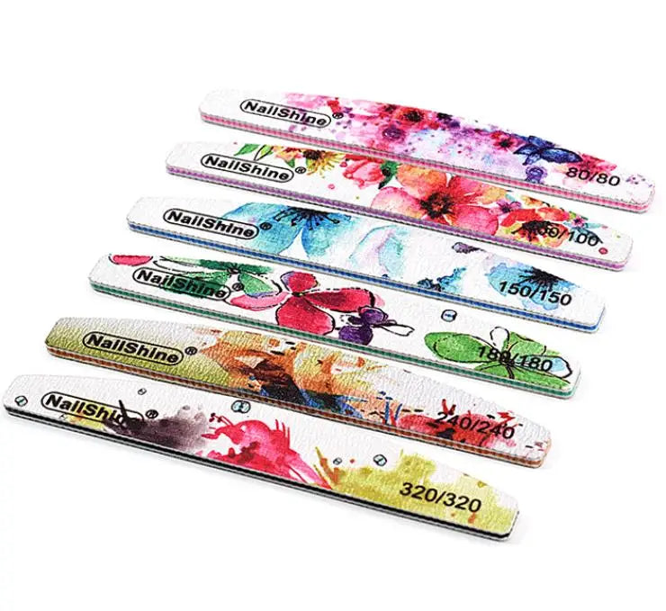 10 Pcs Nail File, Emery Board Nail Files for Acrylic Nails and Natural Nails, Double Sided Fingernail File Gel Nail Reusable