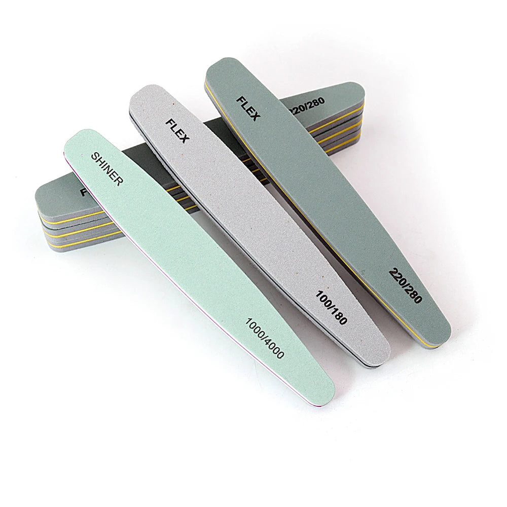 6Pcs Professional Nail File Buffer 100/180 , 220/280, Grit Nail File 240.
.