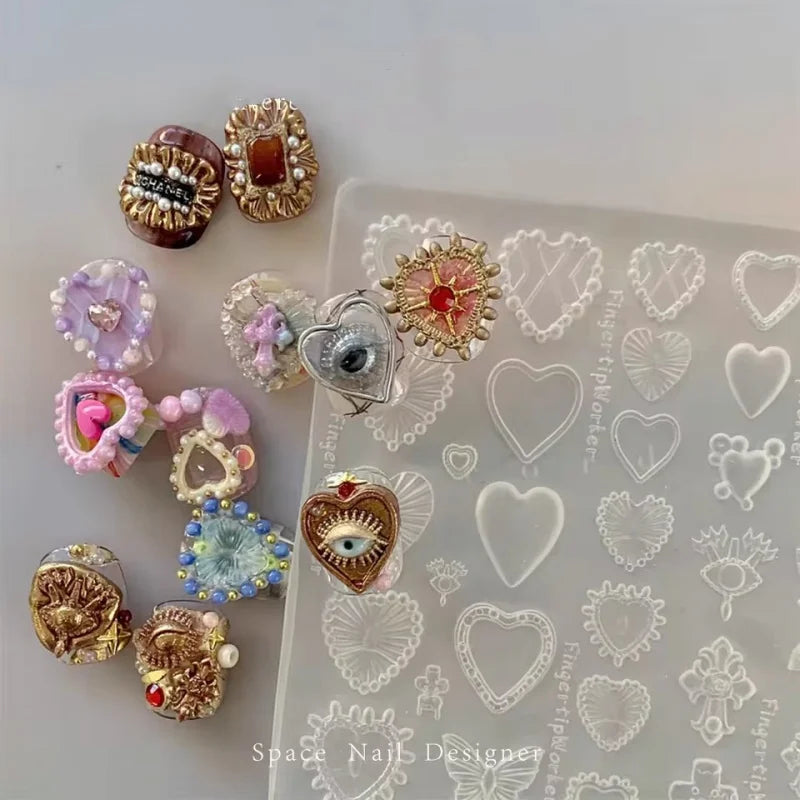 3D Butterfly Flower Gel Nail Art Mold Arts Resin Petal Molds for Accessories Supplies Flowers Silicone Tools Grace Nails Style