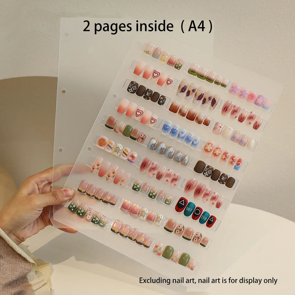 Nail Art Piece Storage Book Large Capacity Exhibition Photo Album Card Clip Display Board DIY Simple Album Storage Book