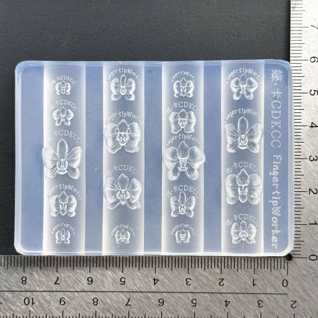 Baroque Heart French Necklace Butterfly Flower 3D Acrylic Nail Mold DIY Nail Art Decoration Transparent Manicure Template
