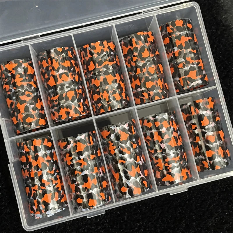 1 Box Multiflora Rose Nail Foils for Transfer Paper Flowers Stickers Sliders Nails Wraps DIY Floral Rosa Nail Art Decorations