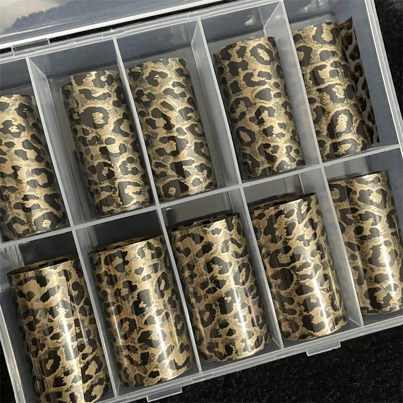 1 Box Multiflora Rose Nail Foils for Transfer Paper Flowers Stickers Sliders Nails Wraps DIY Floral Rosa Nail Art Decorations