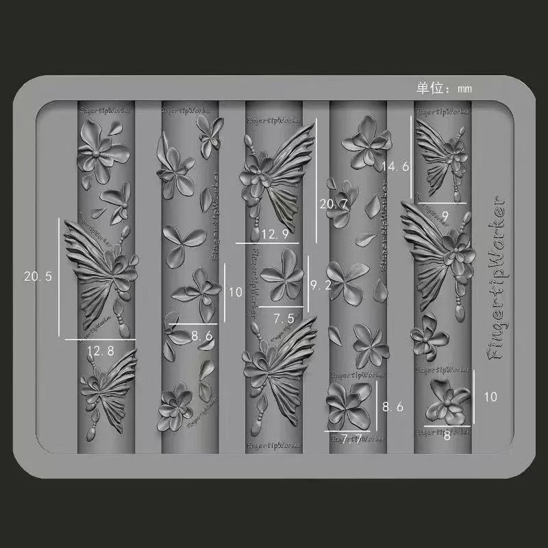 3D Butterfly Flower Gel Nail Art Mold Arts Resin Petal Molds for Accessories Supplies Flowers Silicone Tools Grace Nails Style