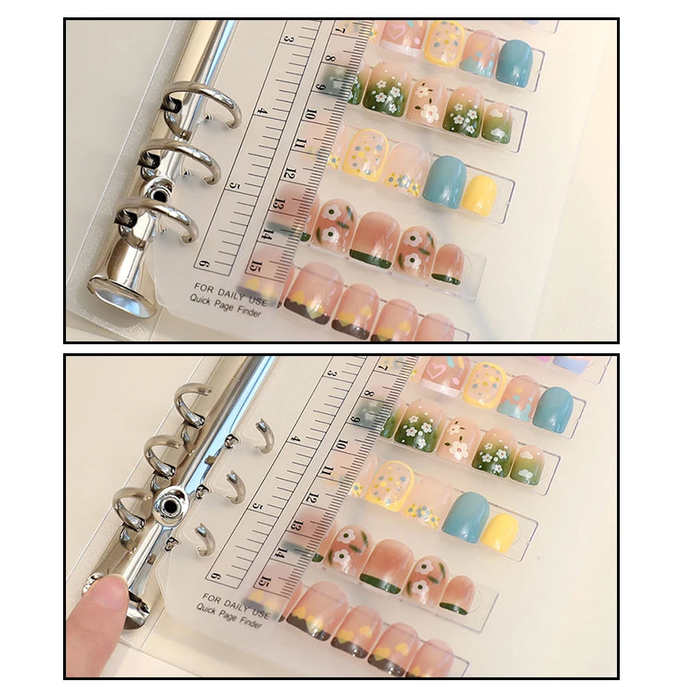 Nail Art Piece Storage Book Large Capacity Exhibition Photo Album Card Clip Display Board DIY Simple Album Storage Book