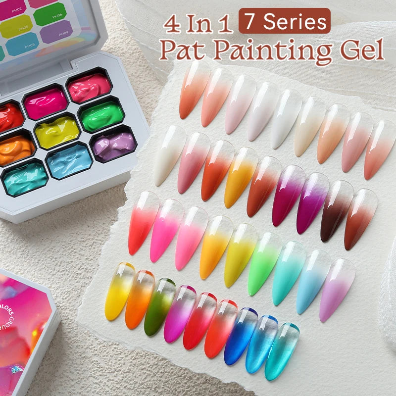 Gradient Painting Gel Nail Art Gradient Color DIY Design Gel  Used For Gradient Nail Stamping Pattern