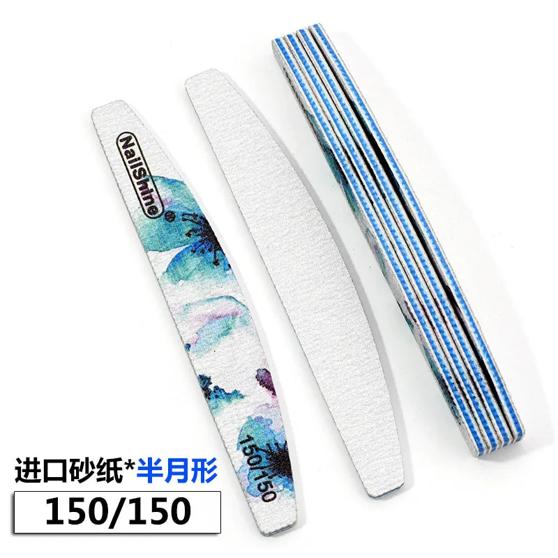 10 Pcs Nail File, Emery Board Nail Files for Acrylic Nails and Natural Nails, Double Sided Fingernail File Gel Nail Reusable
