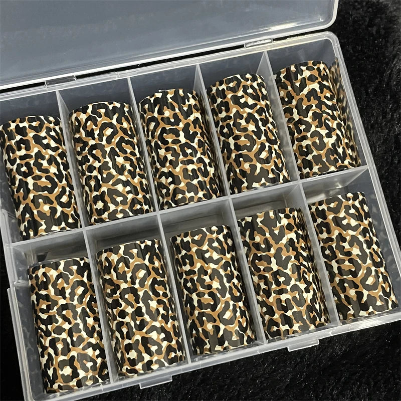 1 Box Multiflora Rose Nail Foils for Transfer Paper Flowers Stickers Sliders Nails Wraps DIY Floral Rosa Nail Art Decorations