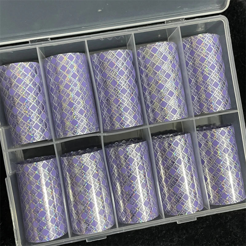1 Box Multiflora Rose Nail Foils for Transfer Paper Flowers Stickers Sliders Nails Wraps DIY Floral Rosa Nail Art Decorations