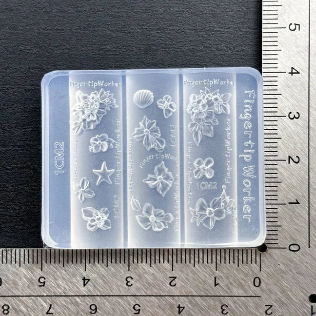 Baroque Heart French Necklace Butterfly Flower 3D Acrylic Nail Mold DIY Nail Art Decoration Transparent Manicure Template