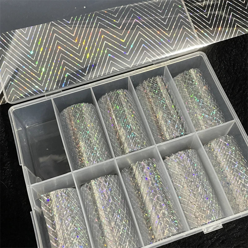 1 Box Multiflora Rose Nail Foils for Transfer Paper Flowers Stickers Sliders Nails Wraps DIY Floral Rosa Nail Art Decorations