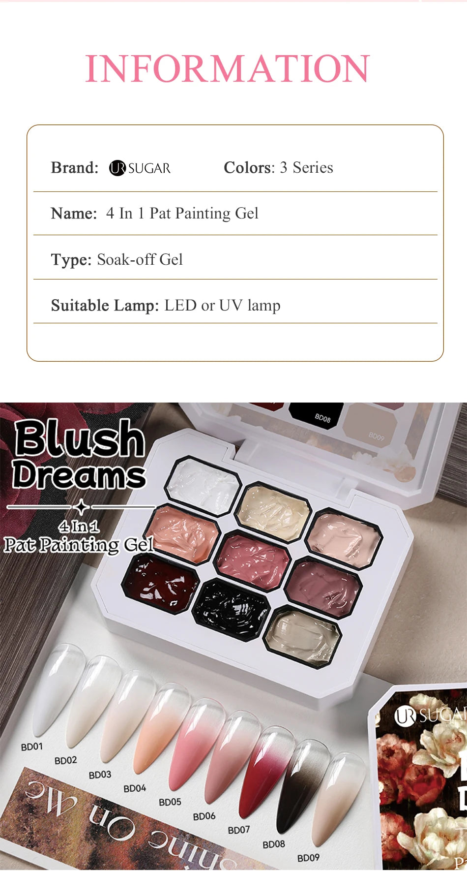 Gradient Painting Gel Nail Art Gradient Color DIY Design Gel  Used For Gradient Nail Stamping Pattern