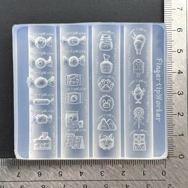Baroque Heart French Necklace Butterfly Flower 3D Acrylic Nail Mold DIY Nail Art Decoration Transparent Manicure Template