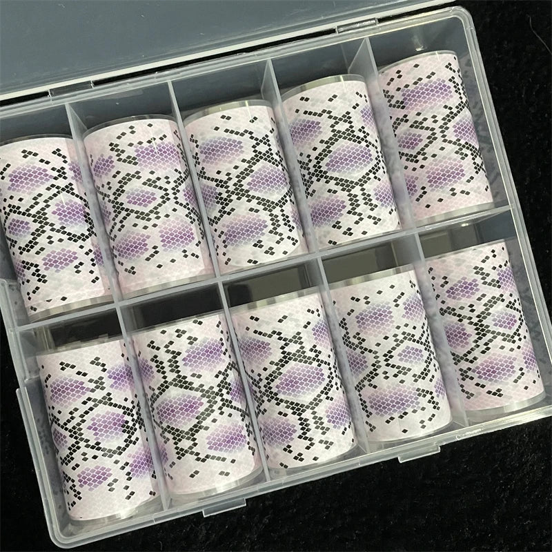 1 Box Multiflora Rose Nail Foils for Transfer Paper Flowers Stickers Sliders Nails Wraps DIY Floral Rosa Nail Art Decorations