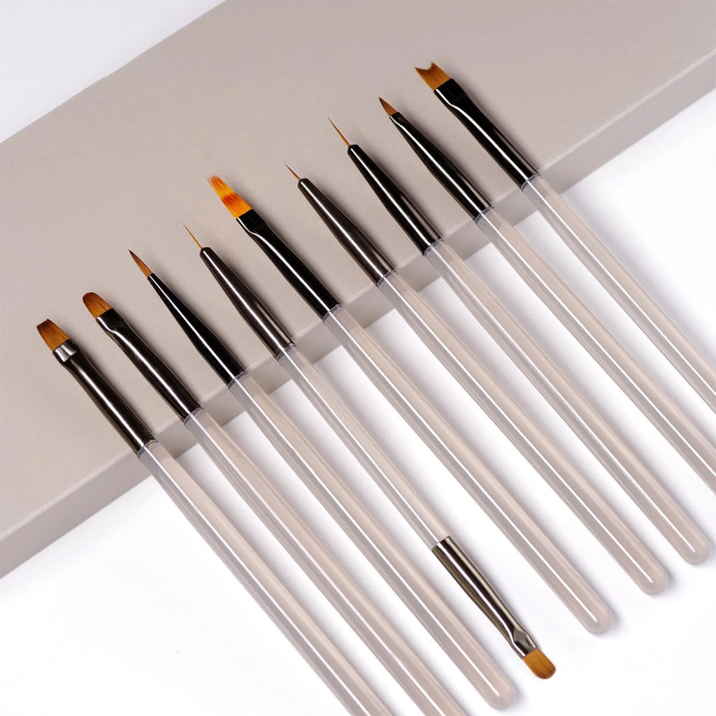 9-Piece Nail Art Design Gel Brush Set
