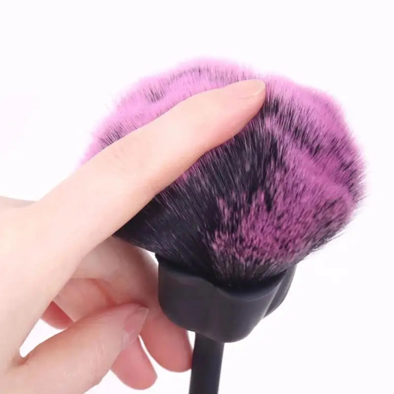 Flower Nail Brush for Manicure  Rose Shape Nail Art Brushes Round Small UV Gel Polish Powder Cleaning Tools Nail Accesories