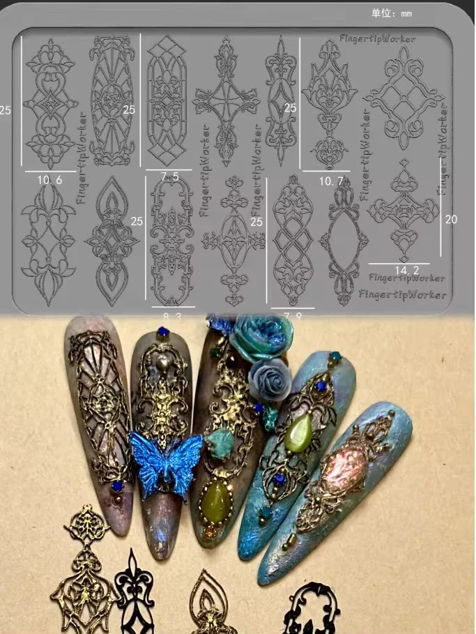 3D Butterfly Flower Gel Nail Art Mold Arts Resin Petal Molds for Accessories Supplies Flowers Silicone Tools Grace Nails Style