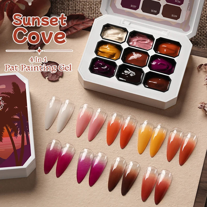 Gradient Painting Gel Nail Art Gradient Color DIY Design Gel  Used For Gradient Nail Stamping Pattern