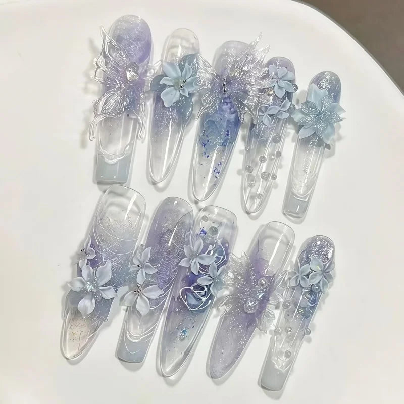 3D Butterfly Flower Gel Nail Art Mold Arts Resin Petal Molds for Accessories Supplies Flowers Silicone Tools Grace Nails Style