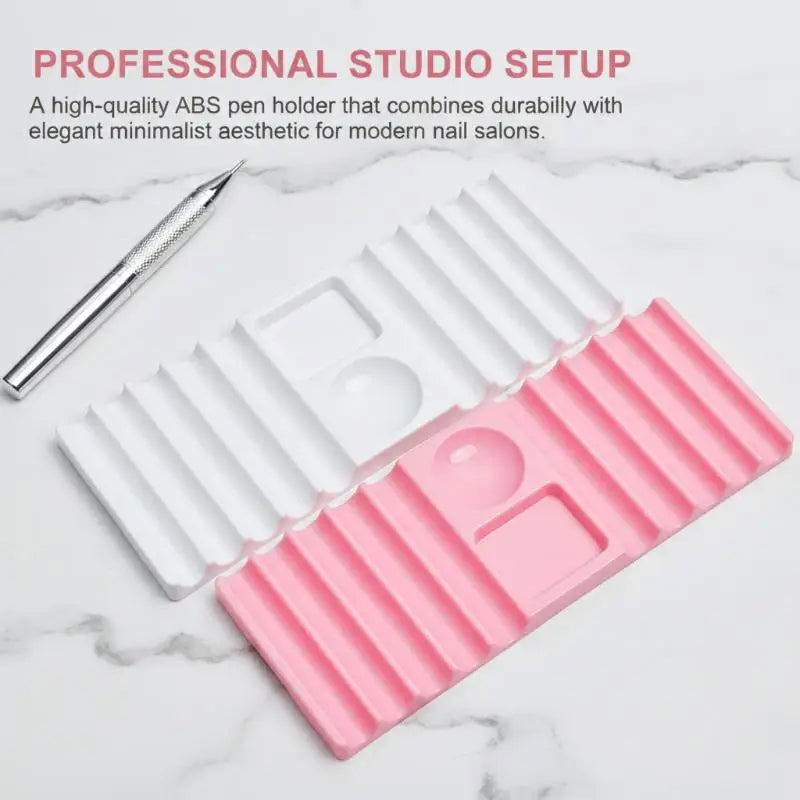 Elegant Nail Art Brush Organizer - Quick Color Mixing & Tool Storage Solution for Professional Salons And Home Use, ideal for supporting and sorting nail tips.