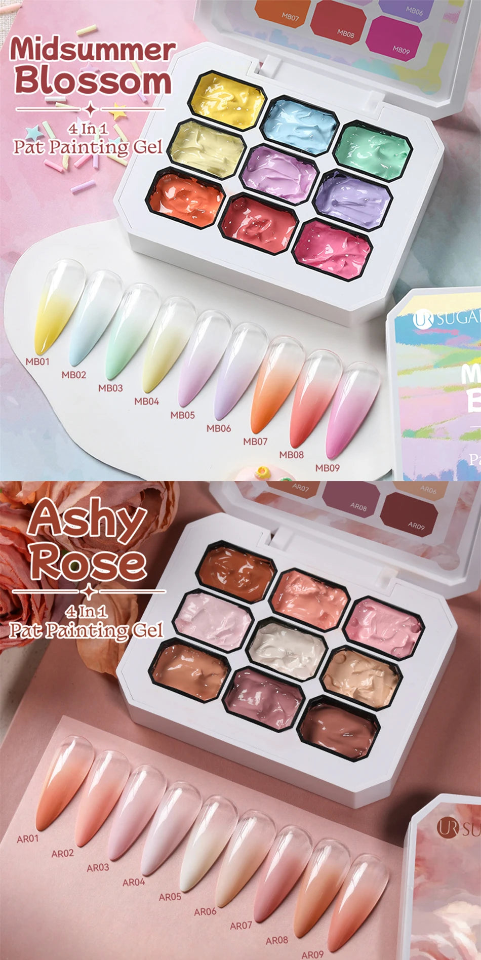 Gradient Painting Gel Nail Art Gradient Color DIY Design Gel  Used For Gradient Nail Stamping Pattern