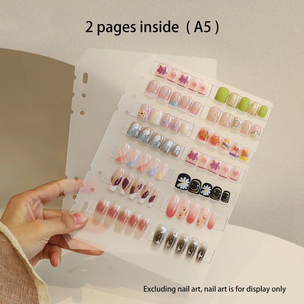 Nail Art Piece Storage Book Large Capacity Exhibition Photo Album Card Clip Display Board DIY Simple Album Storage Book