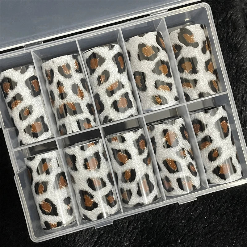 1 Box Multiflora Rose Nail Foils for Transfer Paper Flowers Stickers Sliders Nails Wraps DIY Floral Rosa Nail Art Decorations