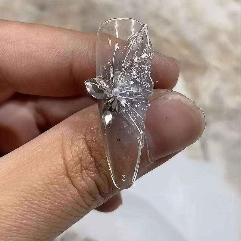 3D Butterfly Flower Gel Nail Art Mold Arts Resin Petal Molds for Accessories Supplies Flowers Silicone Tools Grace Nails Style
