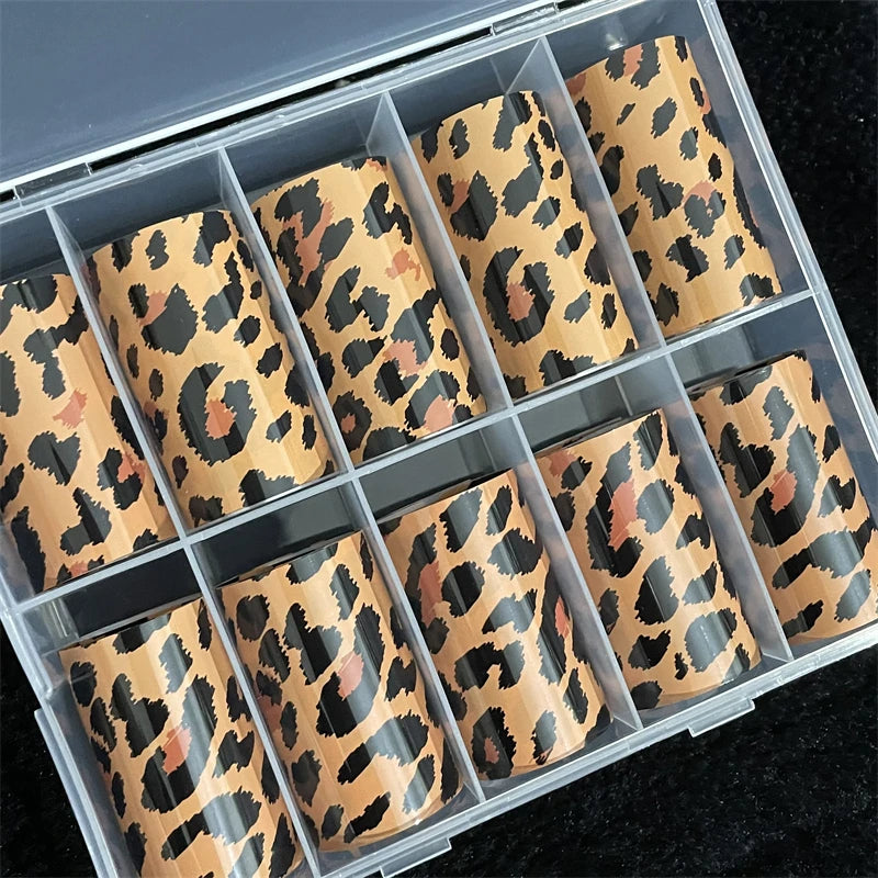 1 Box Multiflora Rose Nail Foils for Transfer Paper Flowers Stickers Sliders Nails Wraps DIY Floral Rosa Nail Art Decorations