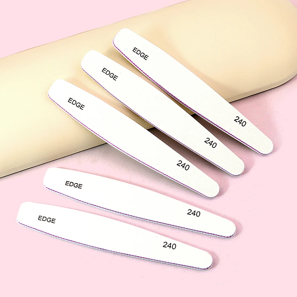 6Pcs Professional Nail File Buffer 100/180 , 220/280, Grit Nail File 240.
.