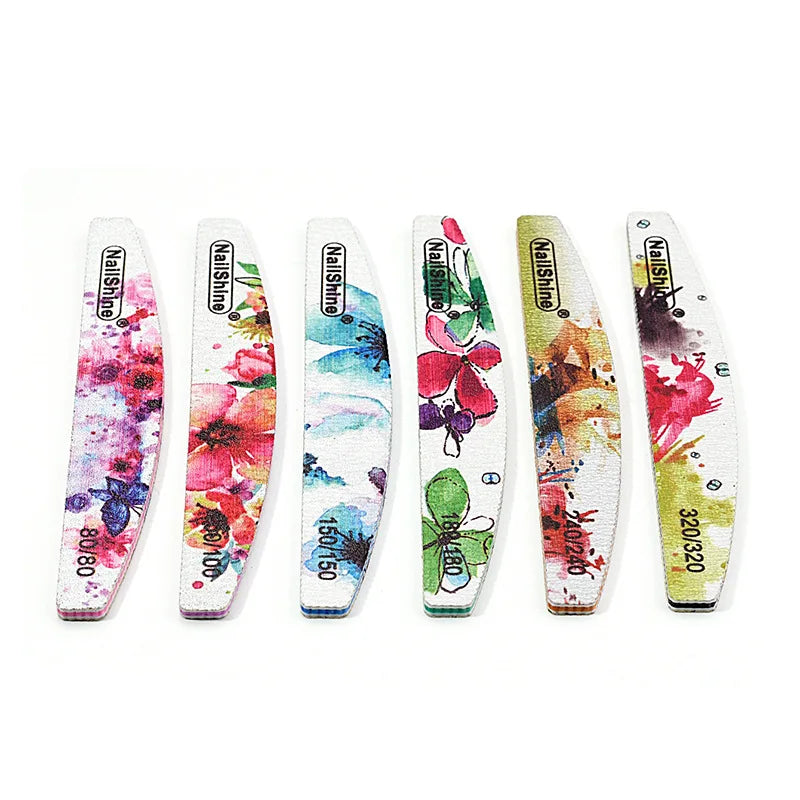 10 Pcs Nail File, Emery Board Nail Files for Acrylic Nails and Natural Nails, Double Sided Fingernail File Gel Nail Reusable