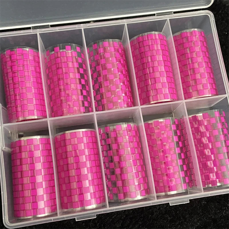 1 Box Multiflora Rose Nail Foils for Transfer Paper Flowers Stickers Sliders Nails Wraps DIY Floral Rosa Nail Art Decorations