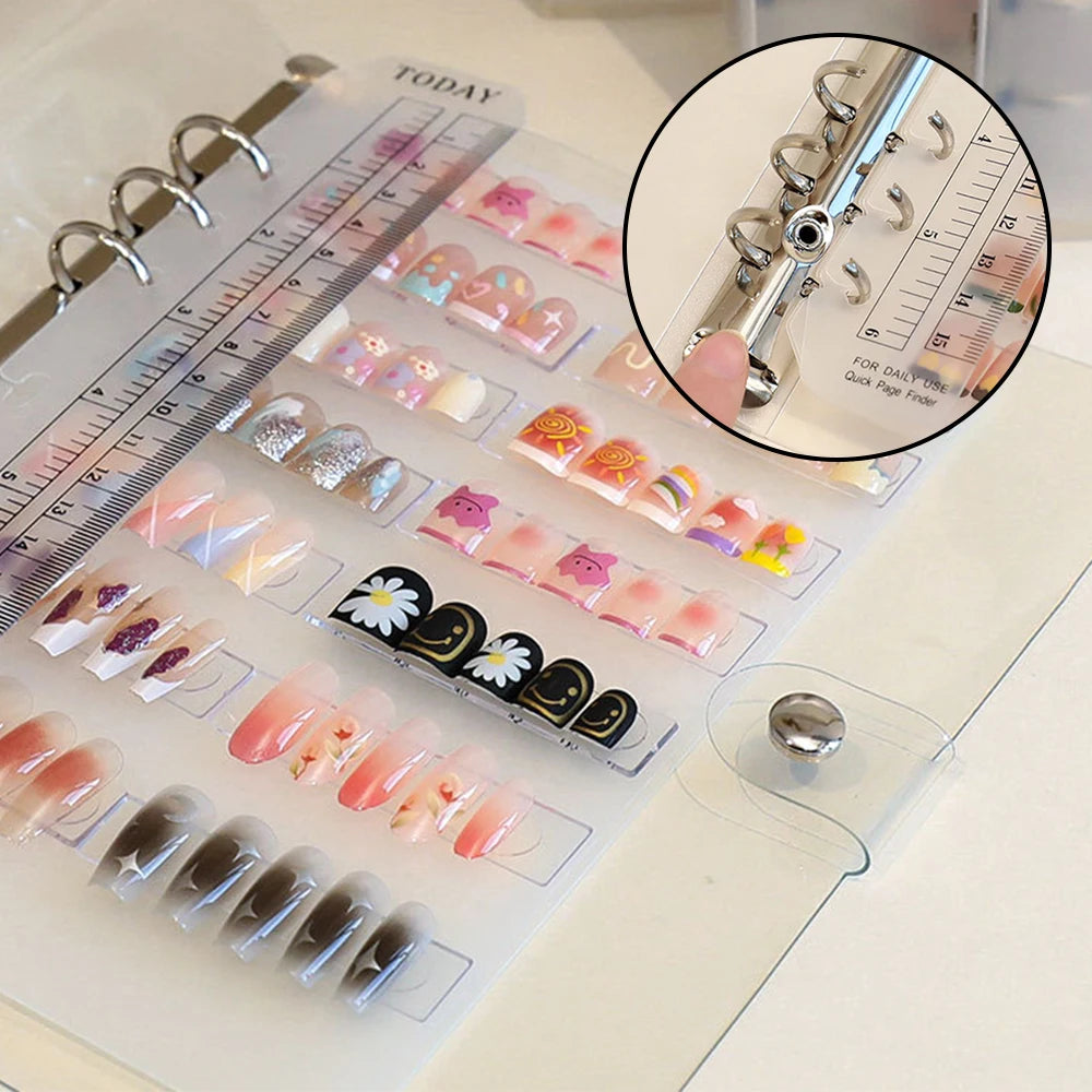 Nail Art Piece Storage Book Large Capacity Exhibition Photo Album Card Clip Display Board DIY Simple Album Storage Book