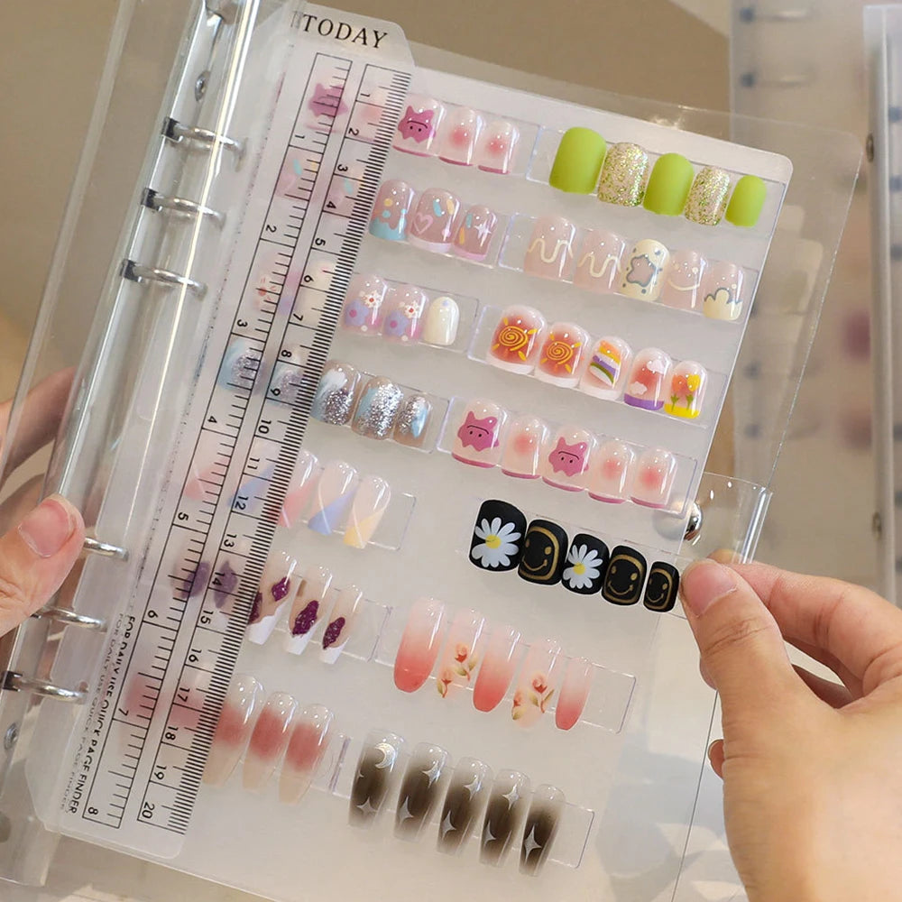 Nail Art Piece Storage Book Large Capacity Exhibition Photo Album Card Clip Display Board DIY Simple Album Storage Book