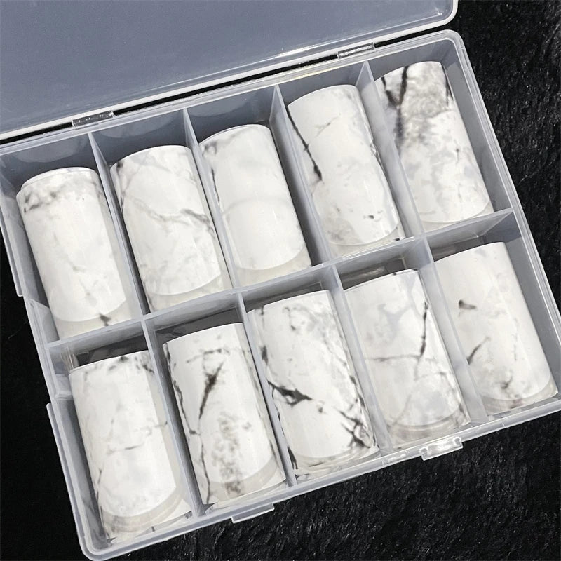 1 Box Multiflora Rose Nail Foils for Transfer Paper Flowers Stickers Sliders Nails Wraps DIY Floral Rosa Nail Art Decorations