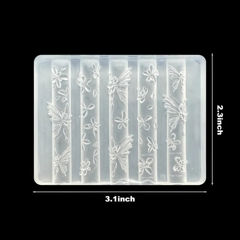 3D Butterfly Flower Gel Nail Art Mold Arts Resin Petal Molds for Accessories Supplies Flowers Silicone Tools Grace Nails Style