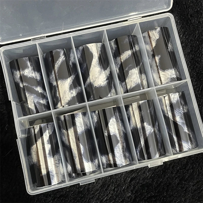1 Box Multiflora Rose Nail Foils for Transfer Paper Flowers Stickers Sliders Nails Wraps DIY Floral Rosa Nail Art Decorations