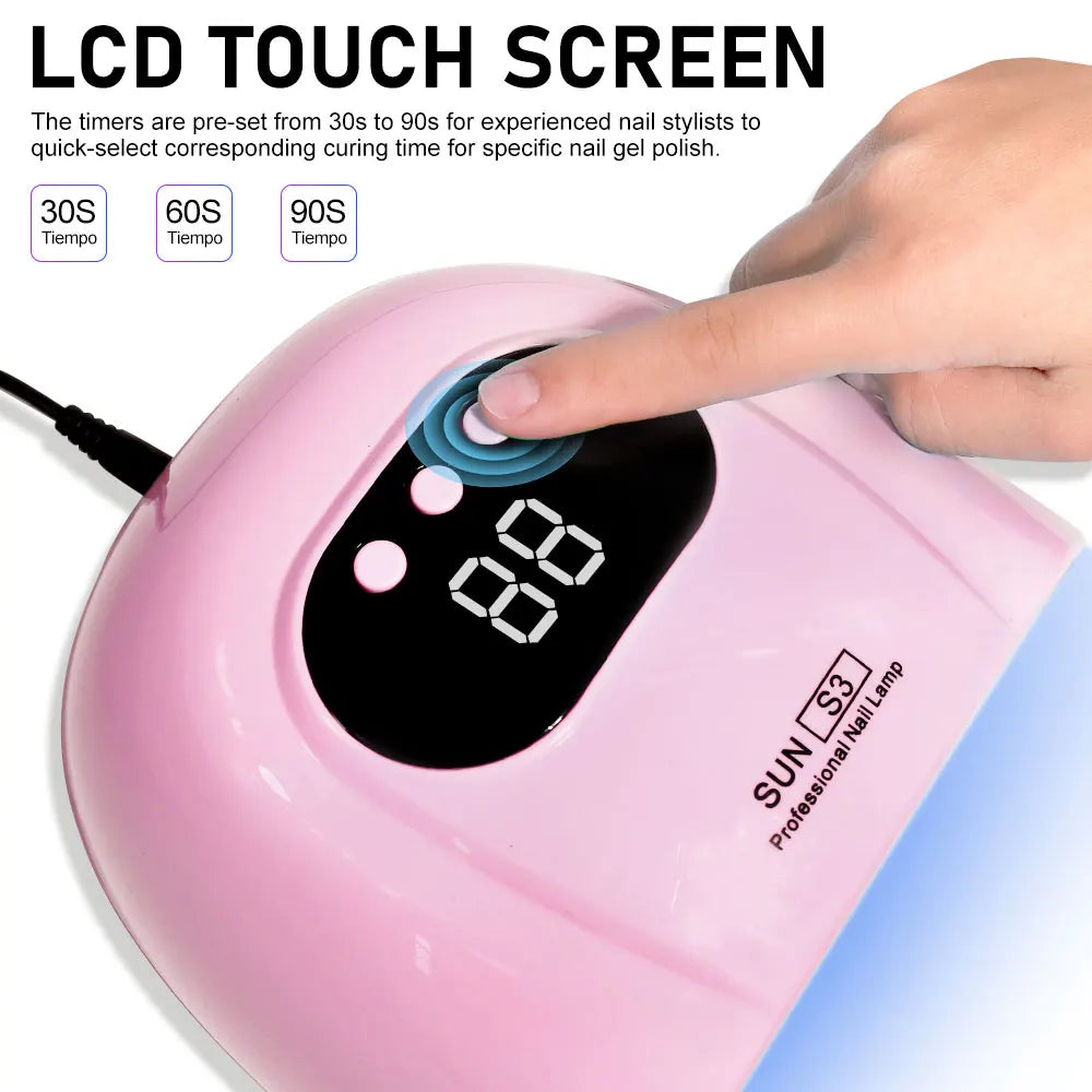 24/6 LED UV Lamp for Nails Gel Polish Drying With LED Display And Motion Sensing Manicure Lamp Dryer Home Use Tool