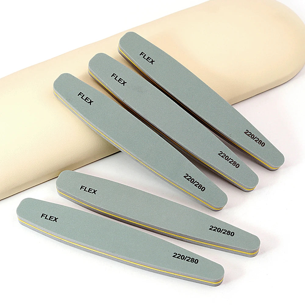 6Pcs Professional Nail File Buffer 100/180 , 220/280, Grit Nail File 240.
.