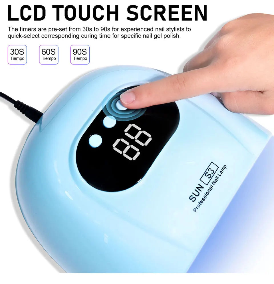24/6 LED UV Lamp for Nails Gel Polish Drying With LED Display And Motion Sensing Manicure Lamp Dryer Home Use Tool