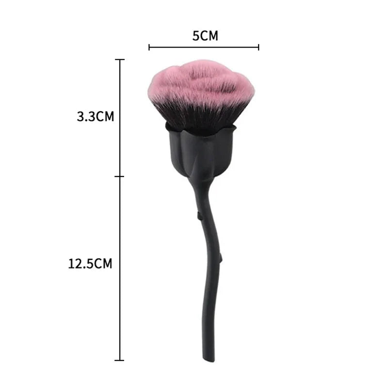 Flower Nail Brush for Manicure  Rose Shape Nail Art Brushes Round Small UV Gel Polish Powder Cleaning Tools Nail Accesories